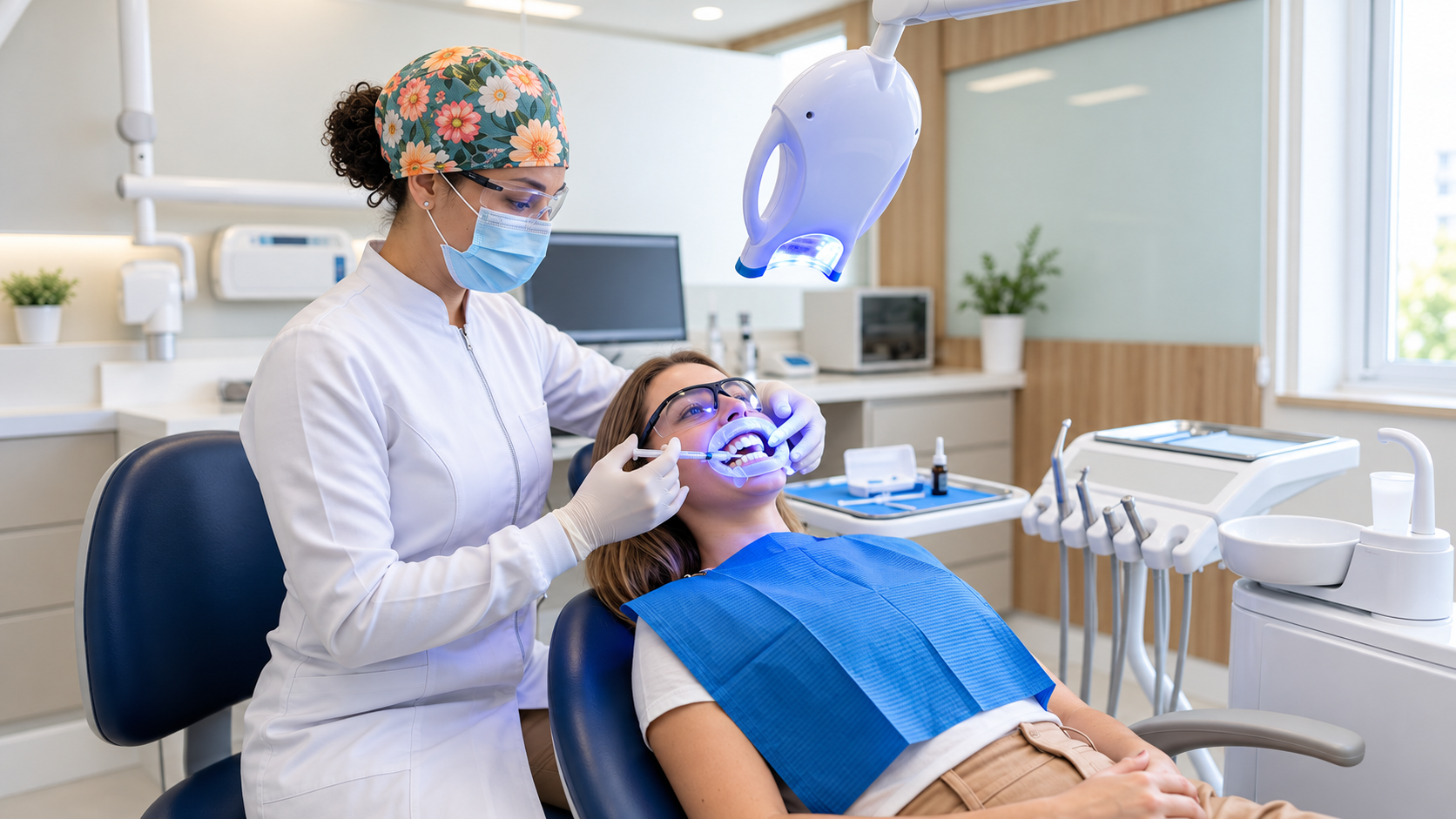 Clareamento dental realizado no consultório